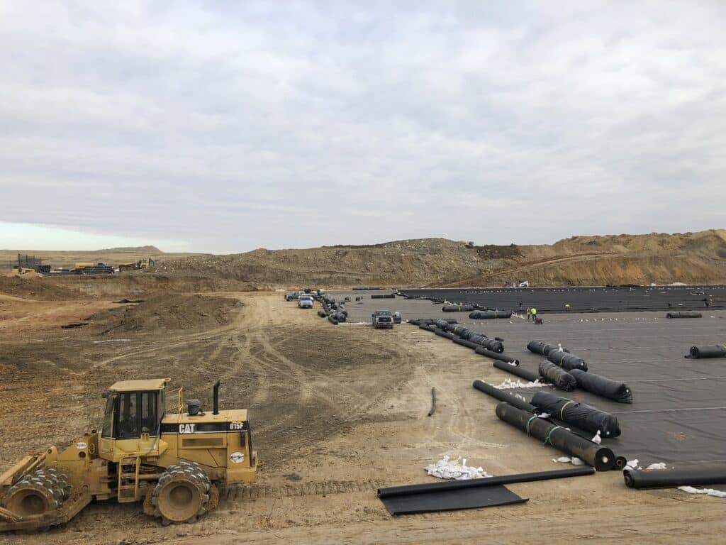 construction at the City of Denton Landfill