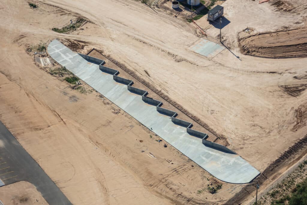 ariel shot of Midland Municipal Solid Waste Cell 7 Excavation and Lining