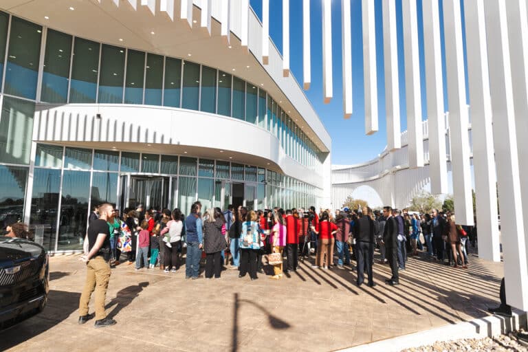 Community gathers outside for grand reopening of Ellen Noel Art Museum