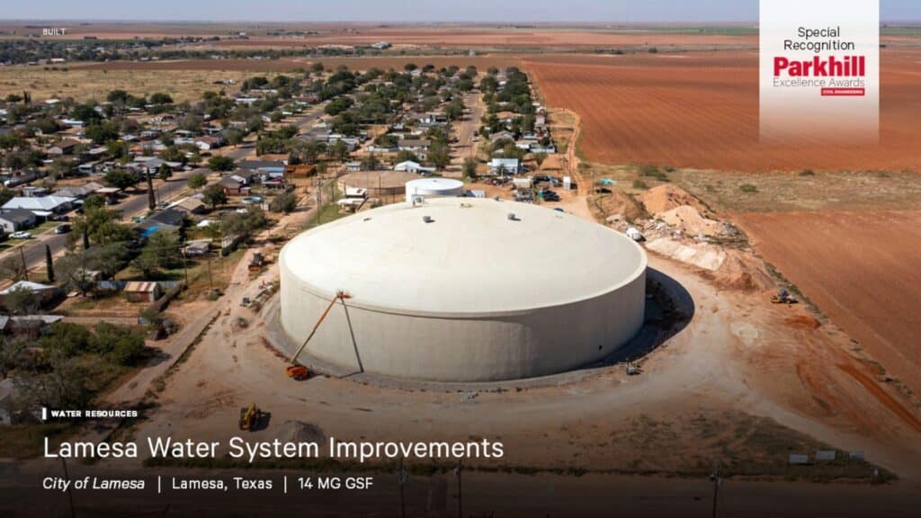 Lamesa Water System Improvements above-ground storage water tank