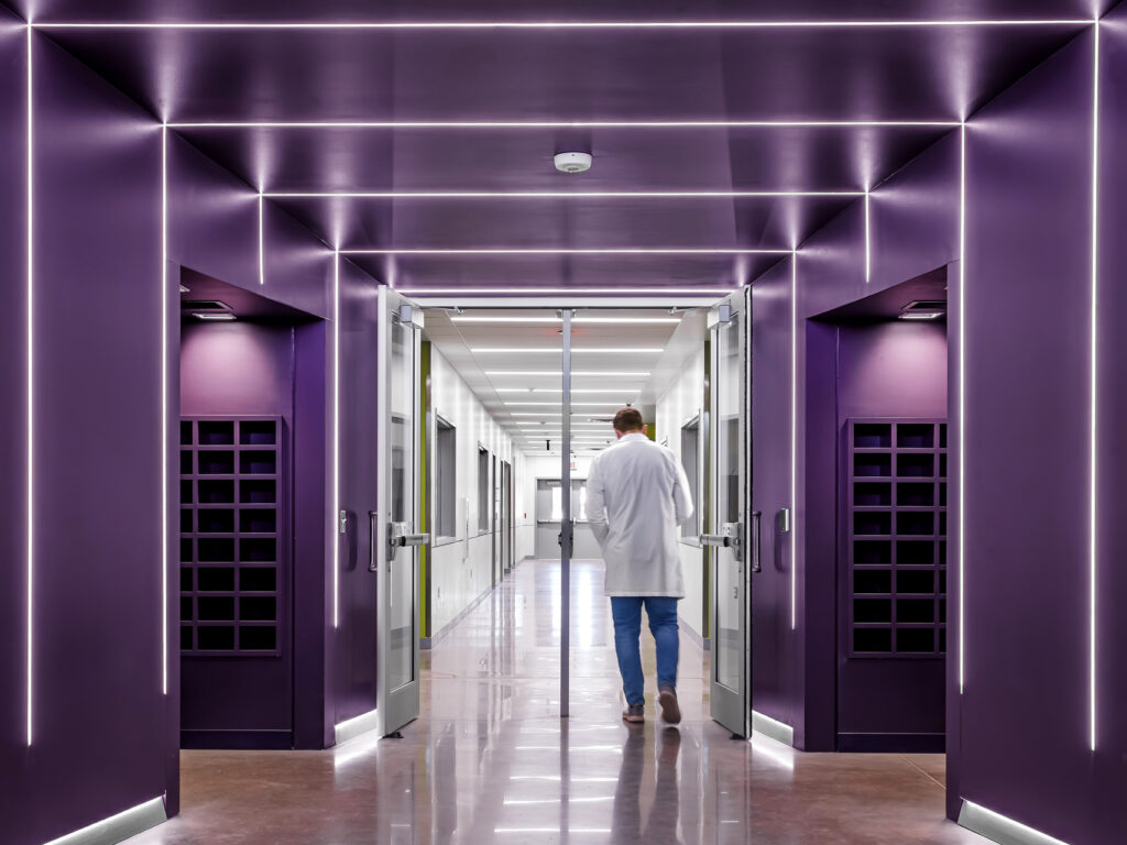 A view of the hallway of ACU Nuclear Science & Engineering Center lab