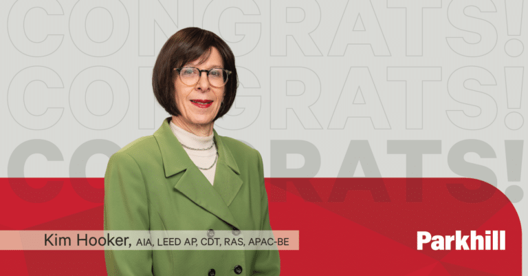 Graphic congratulating Kim Hooker on APA President's Award