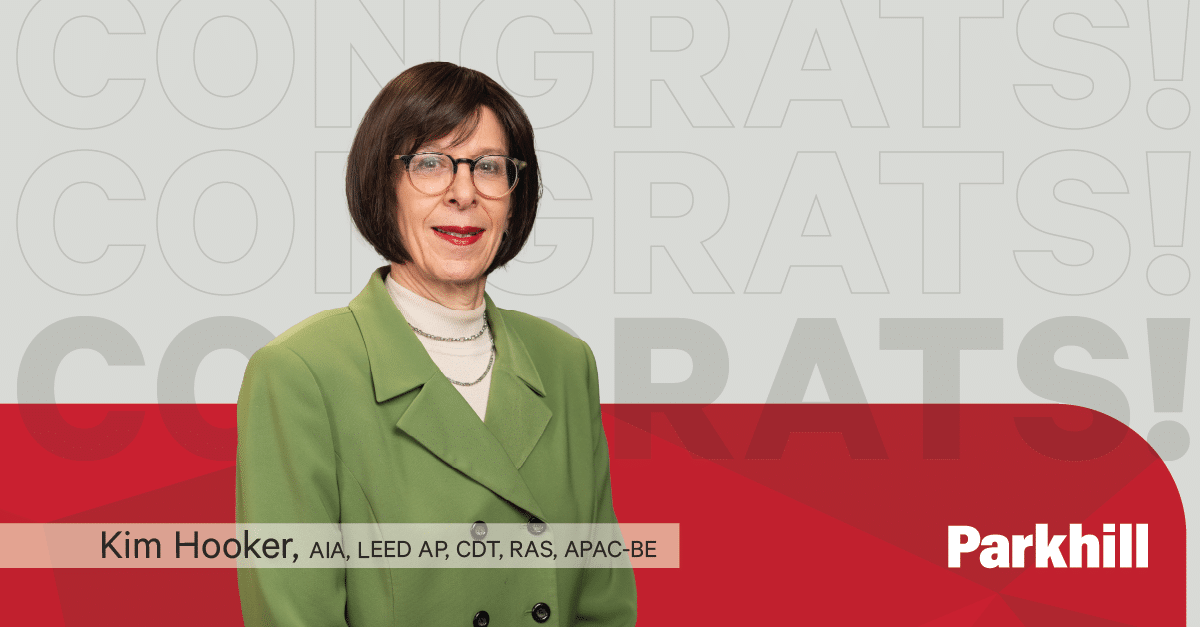 Graphic congratulating Kim Hooker on APA President's Award