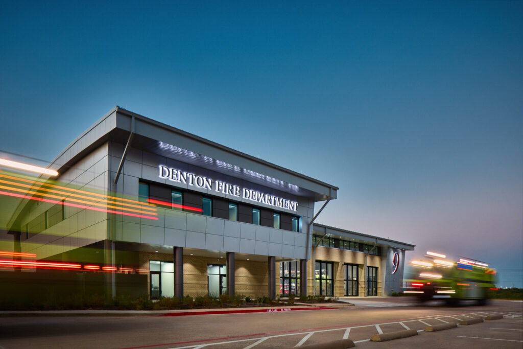 Exterior of Denton ARFF Fire Station No 9