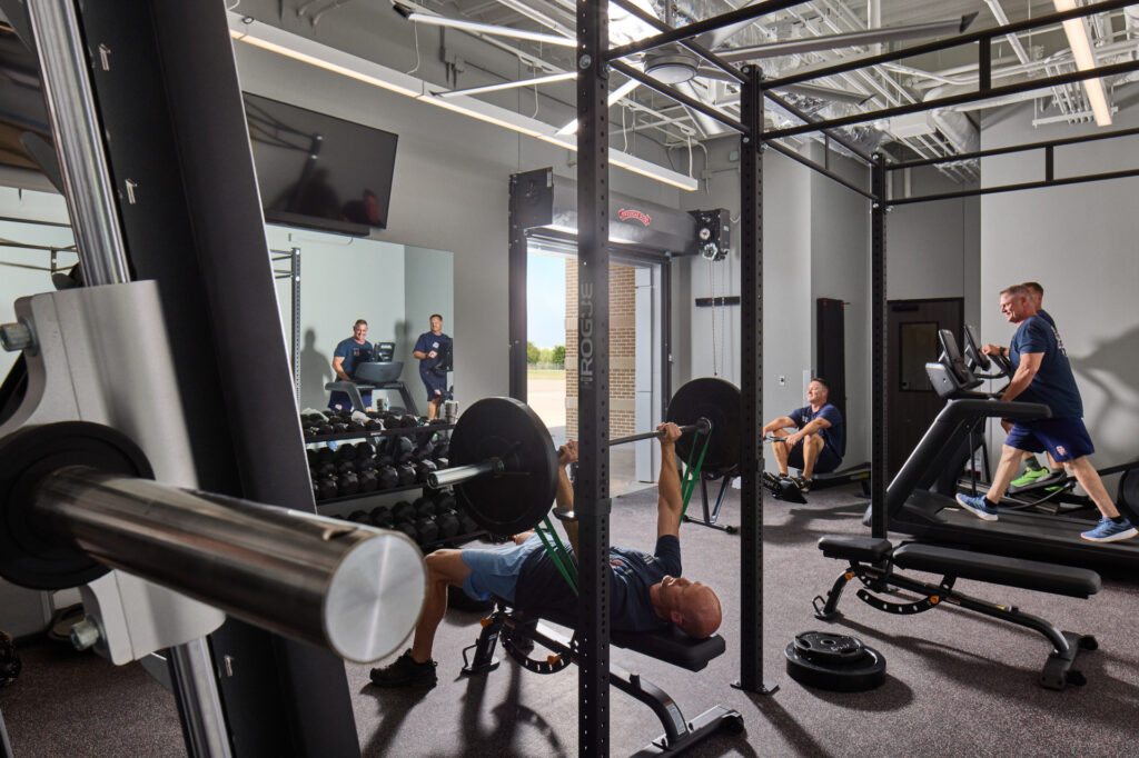 Weight room at Denton ARFF Fire Station No 9