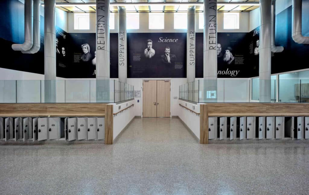 Interior view of Vincenza High School