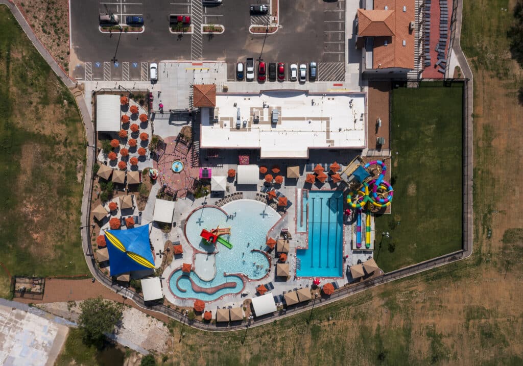 Aerial photo of El Paso water park
