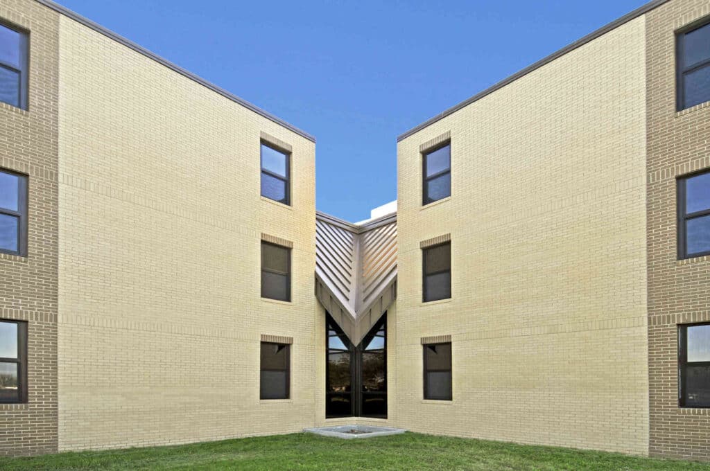 Exterior view of Fort Sam Houston Dormitory 1002 Renovation (HWH D/B)