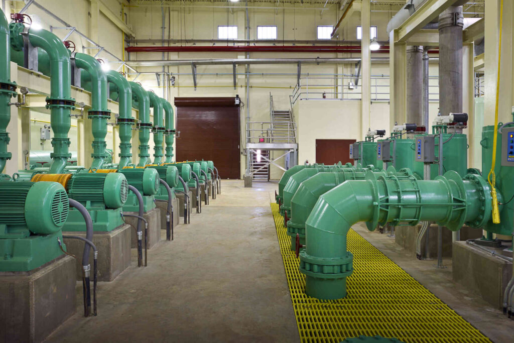 piping in City of Lubbock Lake Alan Henry Water Treatment Plant
