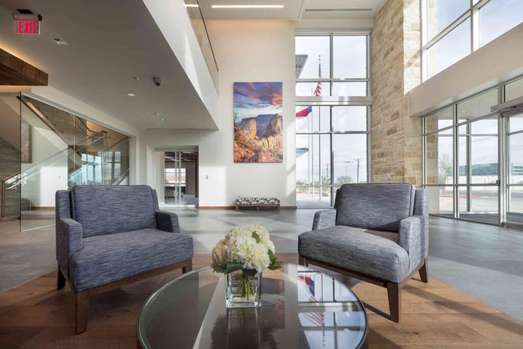 Interior of new corporate headquarters