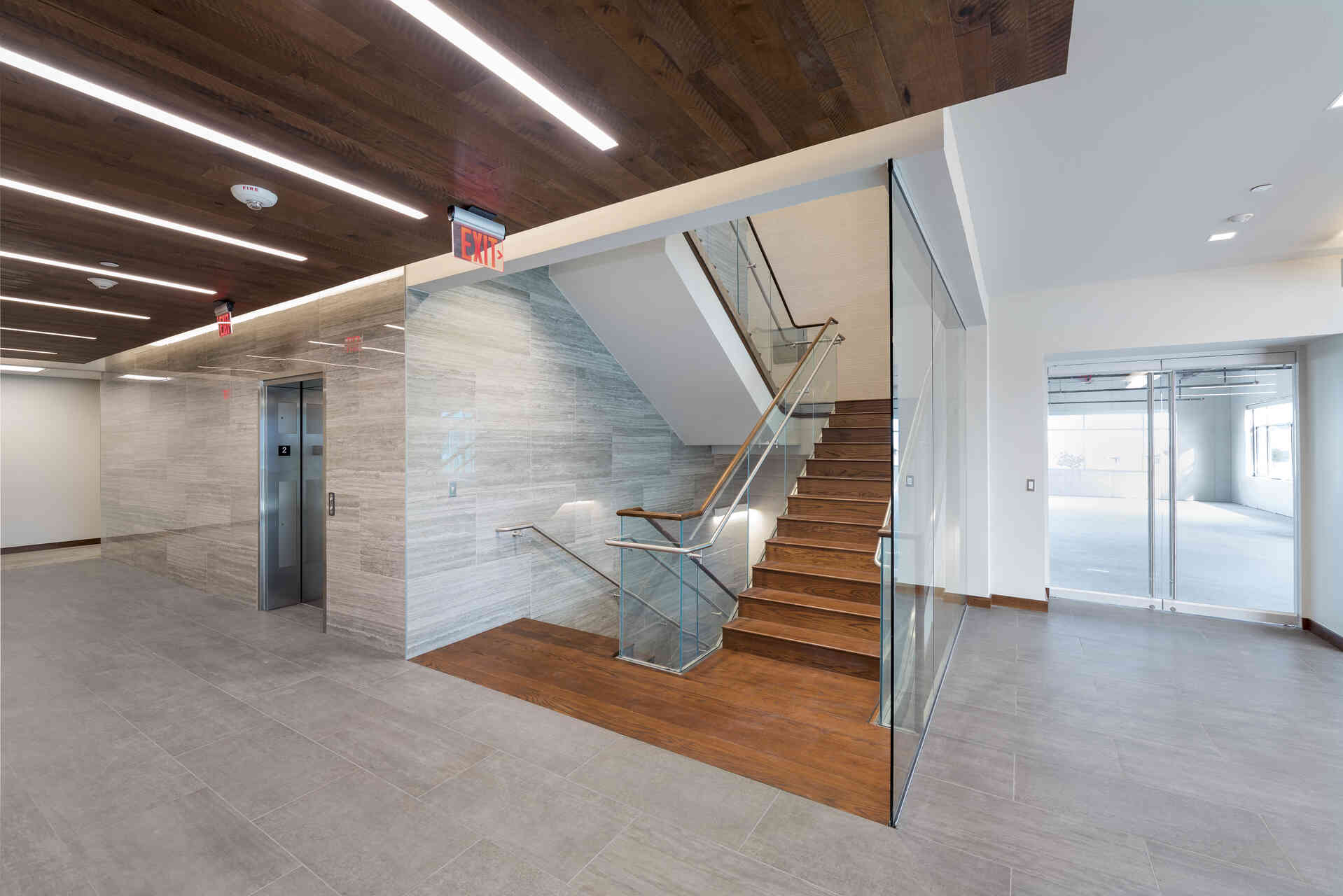 Stairwell in new corporate headquarters
