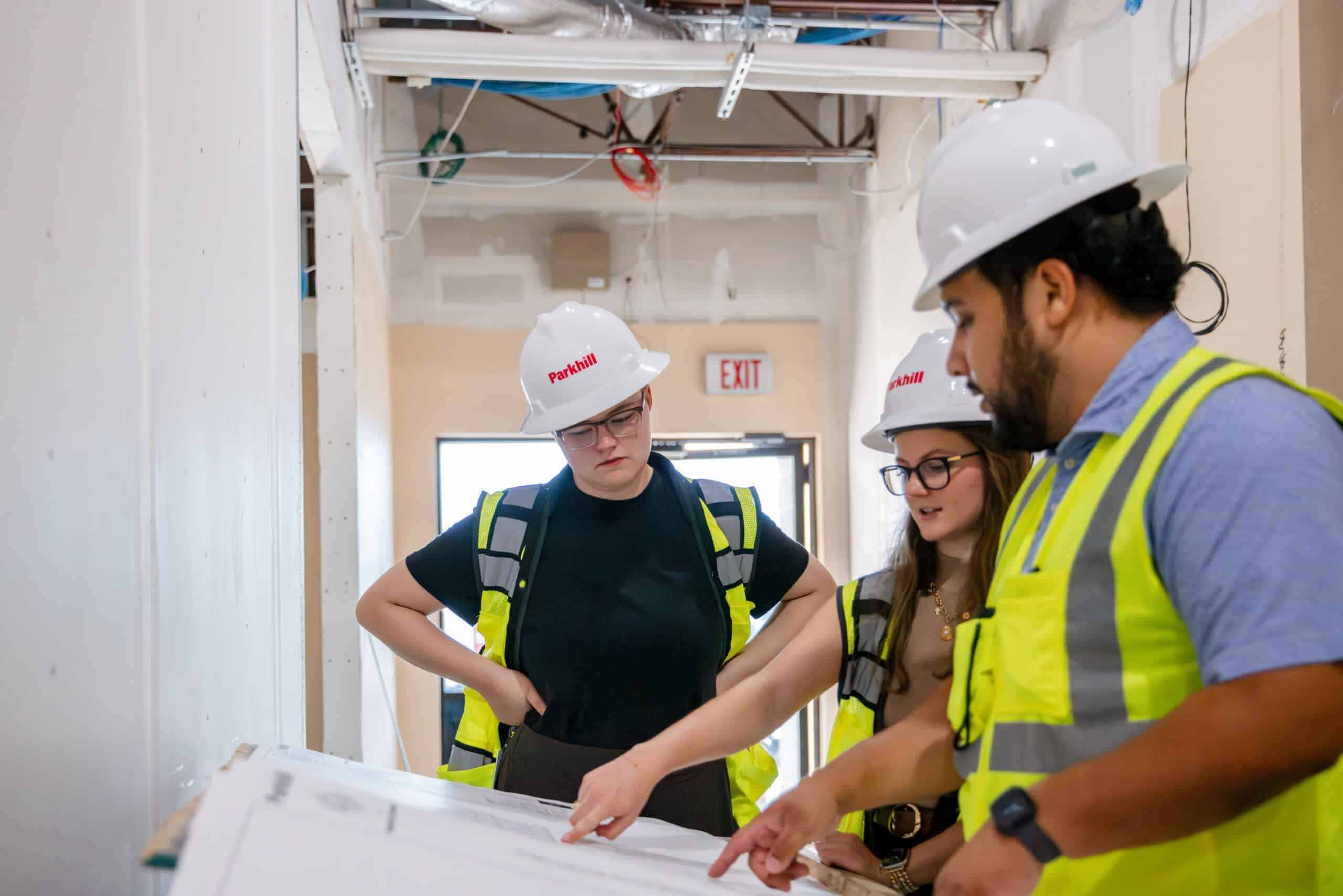 People at a construction site