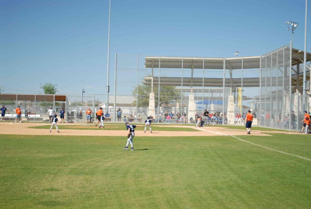 baseball game at playground Round Rock Sports Complex at Old Settlers Park