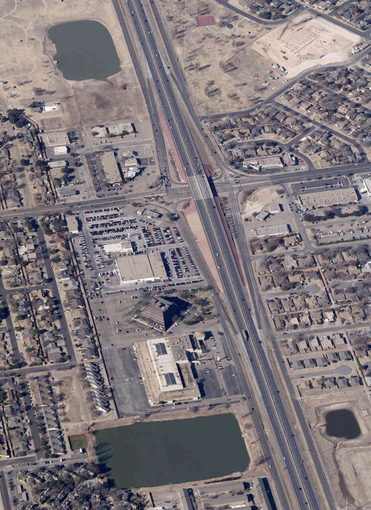 ariel shot of South Central Lubbock Drainage Improvement