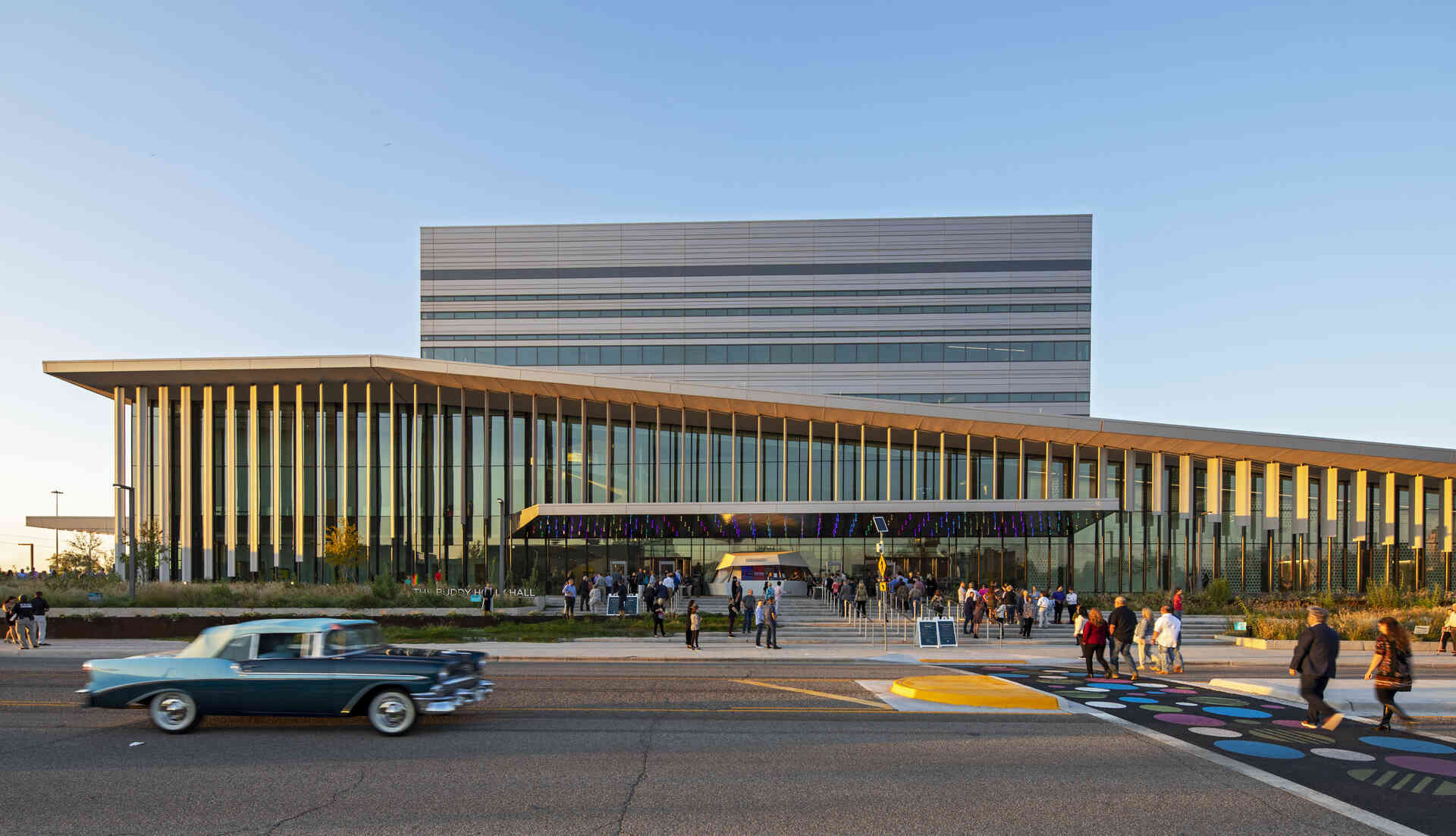 Exterior of Buddy Holly Hall
