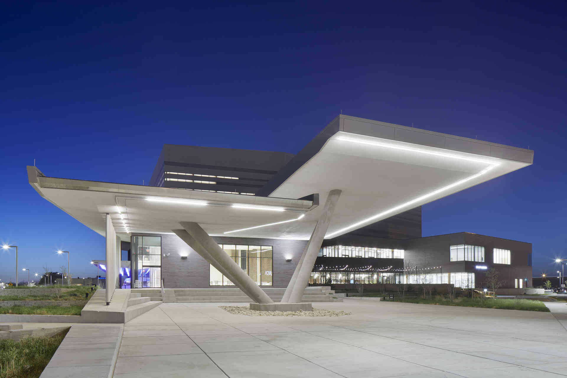 Exterior of Buddy Holly Hall