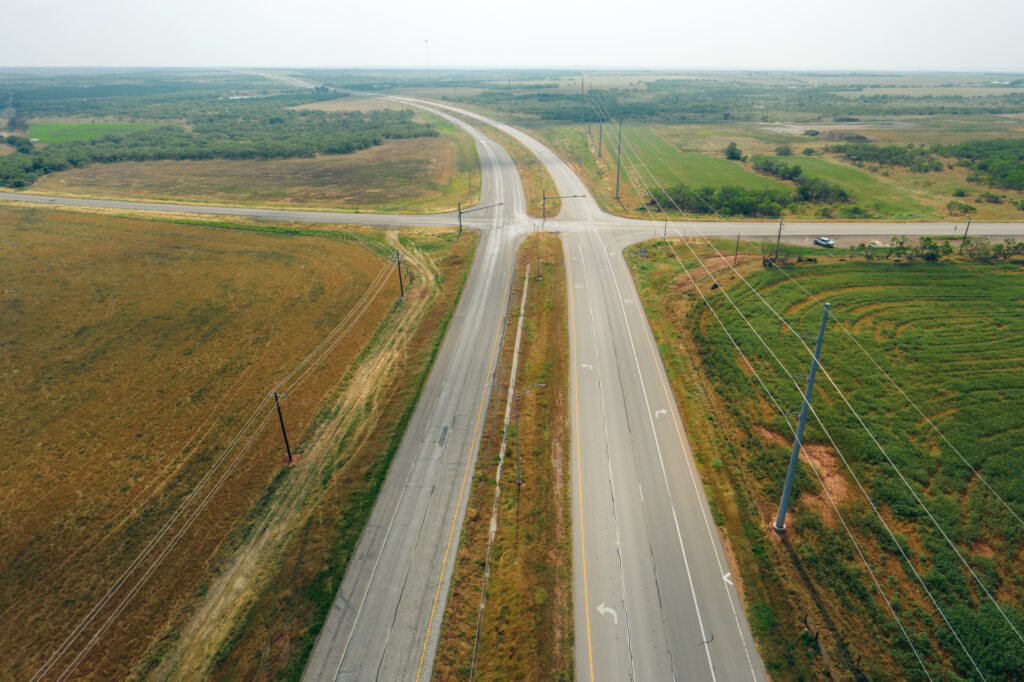 Aerial of TxDOT US-82 Realignment