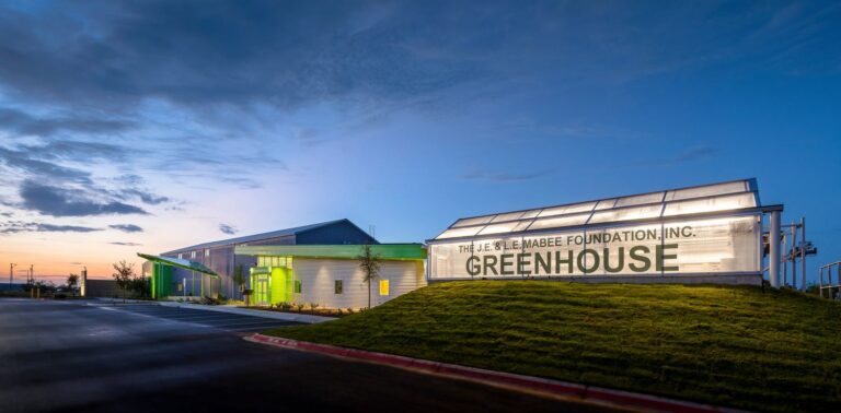 west texas food bank at night