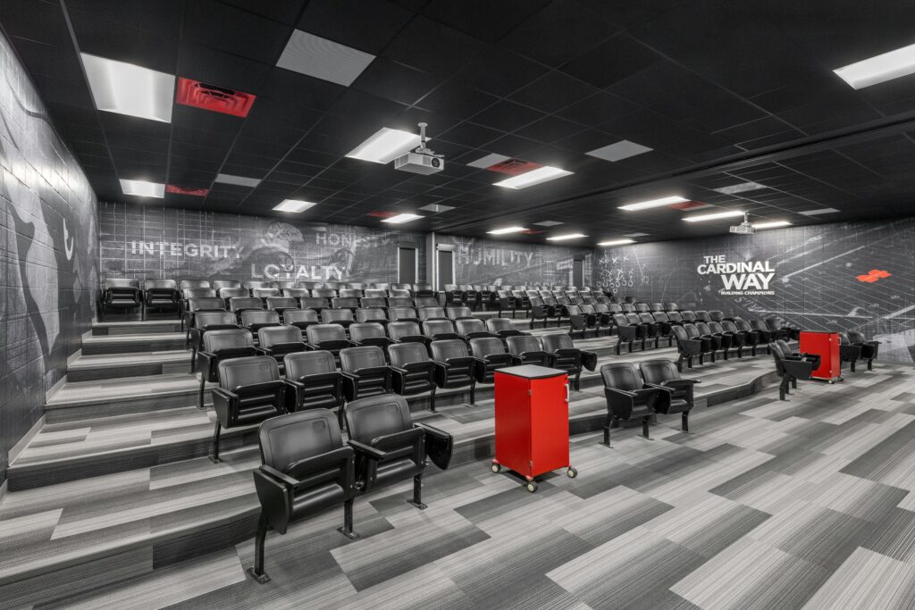 112-seat film room in the Melissa Championship Center
