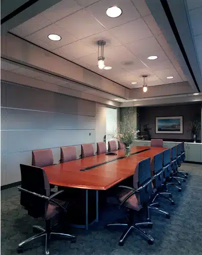 Conference room within Parkhill's Lubbock, TX office.